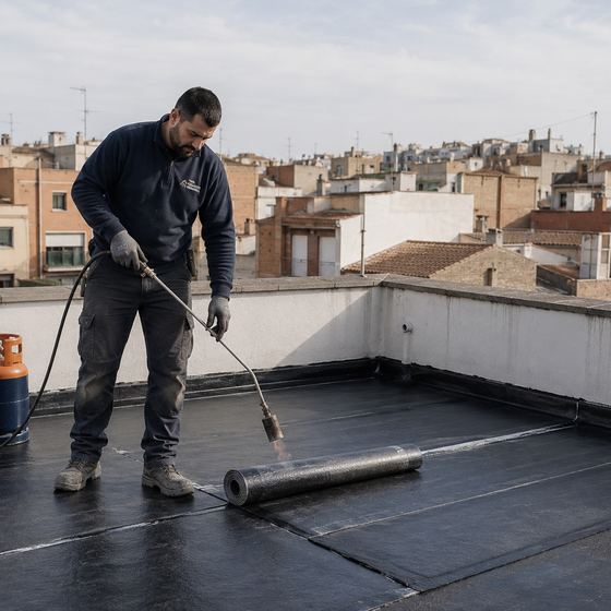 Impermeabilización de cubierta plana en Sabadell