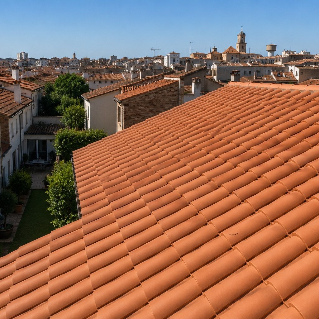 Tejado rehabilitado en casa inglesa del Eixample de Sabadell