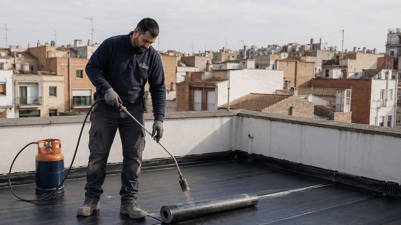 Impermeabilización de tejado en Sabadell