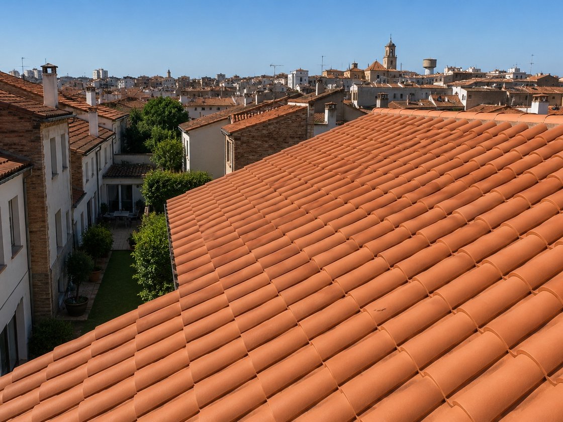 Tejado nuevo construido en casa unifamiliar de Sabadell